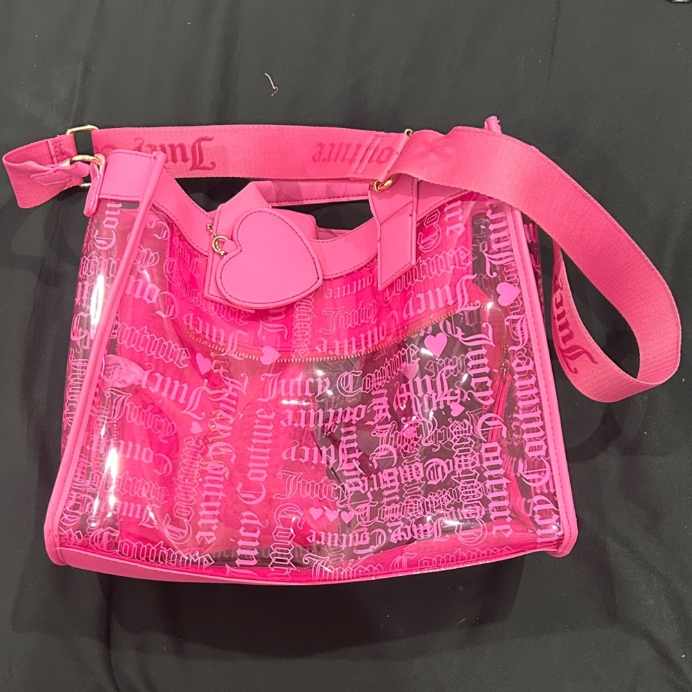 Juicy Couture Hot Pink Transparent Tote